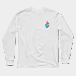 Polysexual Pride Heart Long Sleeve T-Shirt